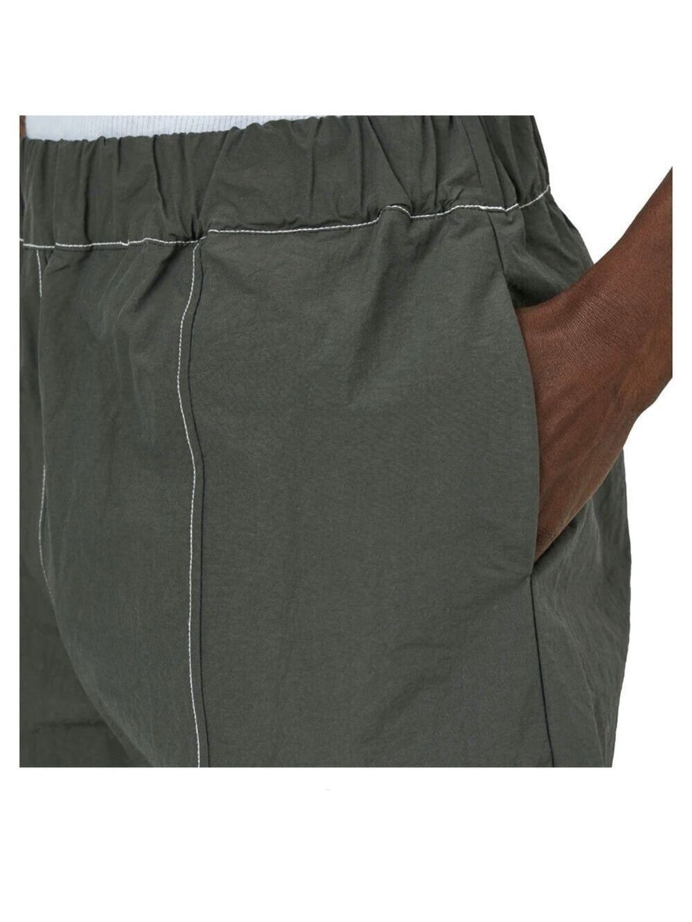 NEW - Afield out Tapered, Crinkled, Stitch Nylon, Canvas Gray Trousers Pants - Picture 8 of 16